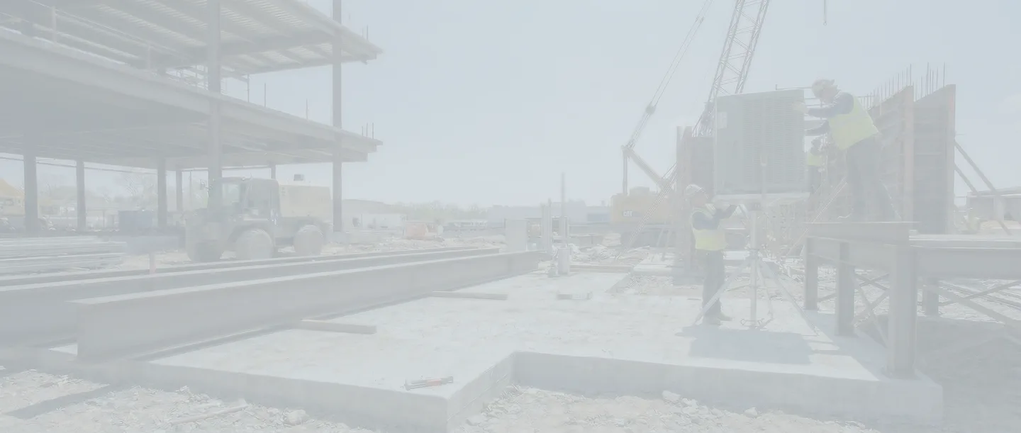 Commercial lifting equipment on Canadian jobsite